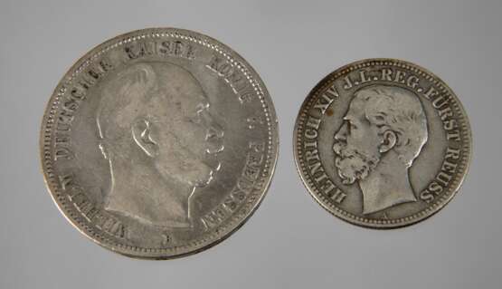 Zwei Silbermünzen Kaiserreich - photo 1