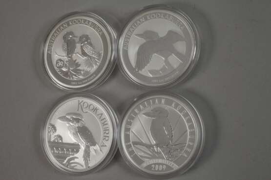 Acht Silbermünzen Australien Kookaburra - фото 2