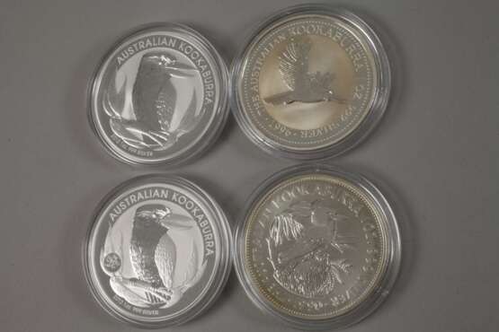 Acht Silbermünzen Australien Kookaburra - фото 3