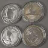 Acht Silbermünzen Australien Kookaburra - photo 3
