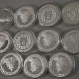 Elf Silbermünzen China - фото 3