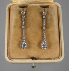 Paar prächtige Diamantohrhänger