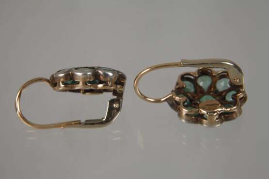 Historische Ohrringe mit Smaragden - photo 2