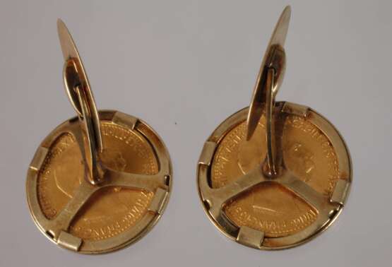 Paar Manschettenknöpfe mit Münzen - photo 2