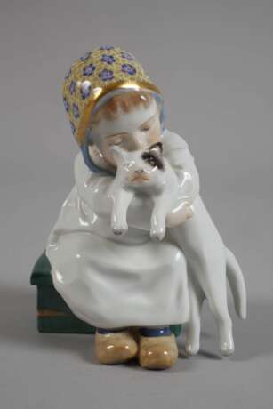 Meissen "Kind mit Katze im Arm" - photo 2