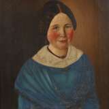 Dame im blauen Kleid, Biedermeier - photo 1