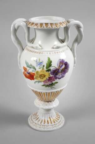 Meissen Schlangenhenkelvase "Blumenbukett" - Foto 1