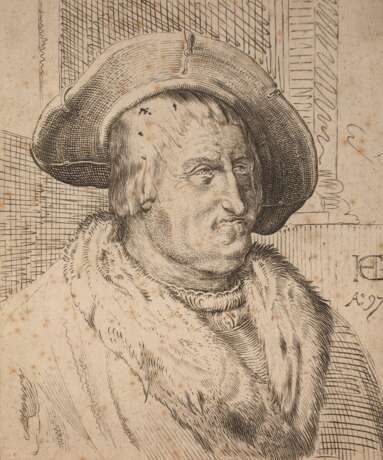 Hendrick Goltzius, Portrait eines Mannes mit Hut - фото 1