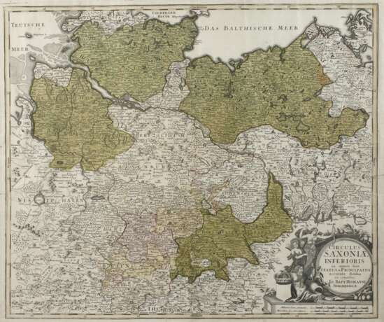 Johann Baptist Homann, Karte Norddeutschland - Foto 1
