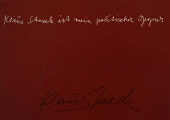 Joseph Beuys, "Klaus Staeck ist mein..."