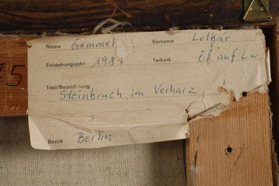 Lothar Gemmel, "Steinbruch im Vorharz" - фото 5