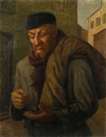 L. Lepiazke, Alter Mann beim Geldzählen - фото 1