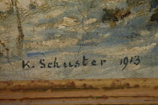 Karl Schuster, attr., Spuren im Schnee - Foto 3