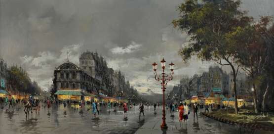 Antonio de Vity, Pariser Straßenszene - Foto 1