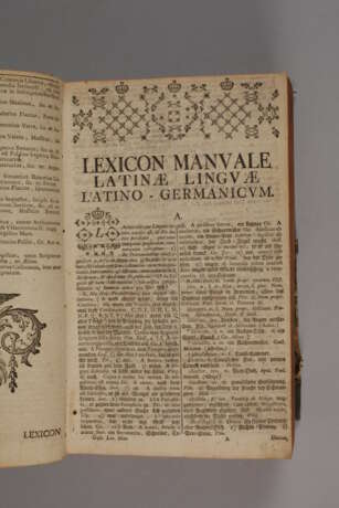 Manuale Lexicon Latino-Germanicum 1748 - Foto 3