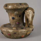 Amphora "Grès-Bijou"-Vase mit Elefant - Foto 2