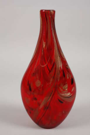 Murano Vase mit Kupferaventurin-Einschmelzungen - photo 3