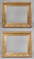 Paar Goldstuckleisten-Rahmen, 2. Hälfte 20. Jahrhundert