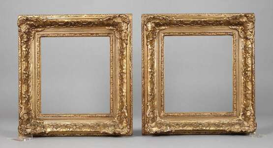 Zwei Goldstuckrahmen, 2. Hälfte 20. Jahrhundert - Foto 1