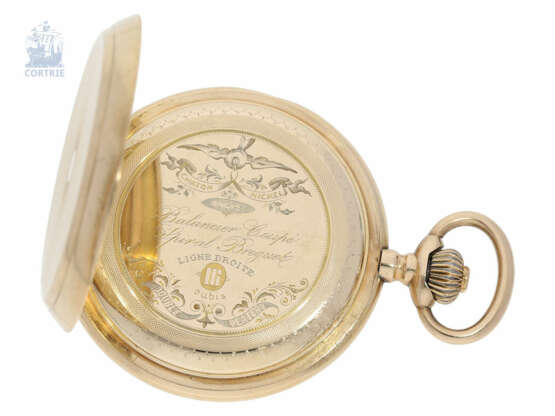 Taschenuhr: seltene, ganz frühe Chopard Goldsavonnette, ehemaliger Adelsbesitz, ca. 1890 - photo 2