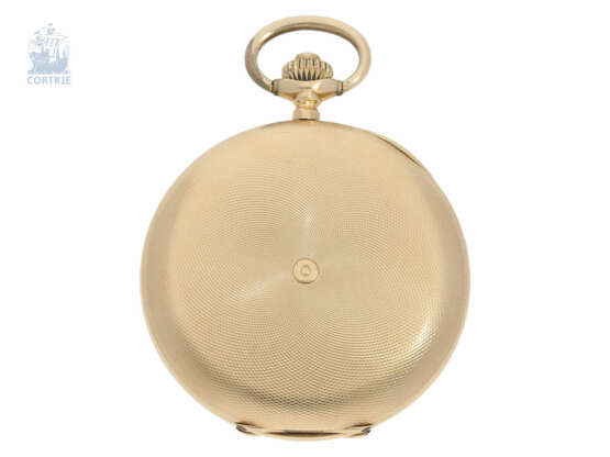 Taschenuhr: sehr gut erhaltene Goldsavonnette mit dazugehöriger Goldchatelaine, Ankerchronometer Paul Ditisheim La Chaux-de-Fonds, ca.1918 - Foto 4