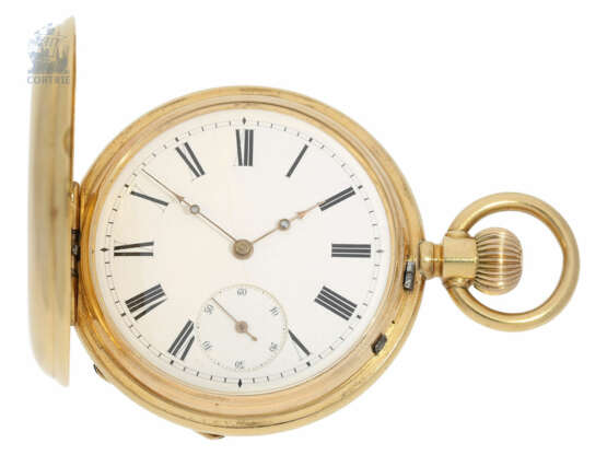 Taschenuhr: interessantes deutsches Ankerchronometer mit spezieller Spirale, Spezial-Anker und Chronometerunruh, signiert M.Ort Nürnberg, ca. 1880 - Foto 5