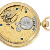 Taschenuhr: feine englische Halbsavonnette mit Nicole Nilsen-Patent-Aufzug, bedeutender Uhrmacher, Chronometermacher Arnold & Frodsham London No.9075, Hallmarks 1857 - photo 4