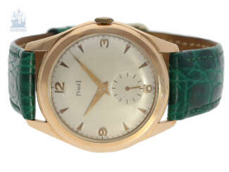 Armbanduhr: rotgoldene vintage Herrenuhr von Piaget, vermutlich 50er Jahre