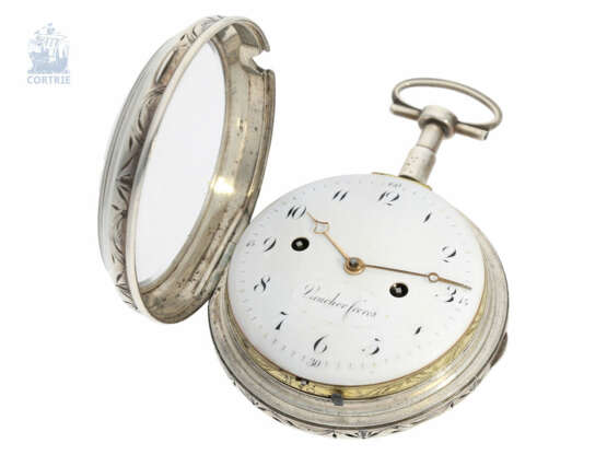 Taschenuhr: feine und seltene Clockwatch mit Stunden-Selbstschlag und Stundenrepetition, Vaucher Freres No.7415, ca.1810 - photo 4