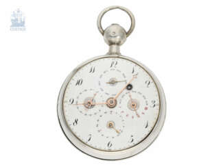 Taschenuhr: Rarität, astronomische Taschenuhr mit Revolutionskalender und 4 weiteren Komplikationen, Frankreich um 1790