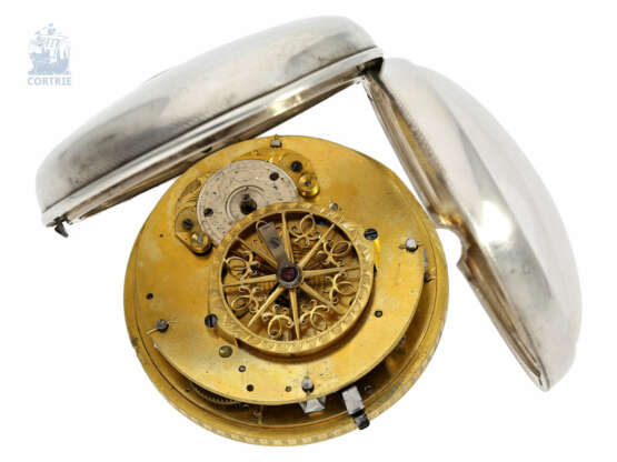 Taschenuhr: Rarität, astronomische Taschenuhr mit Revolutionskalender und 4 weiteren Komplikationen, Frankreich um 1790 - фото 2