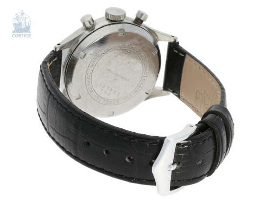 Armbanduhr: sehr seltener, großer militärischer Flieger-Chronograph, um 1945-1950, "Kronometer Stockholm", Chronometerqualität, Schweiz für die schwedische Luftwaffe - Foto 2