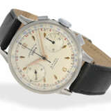 Armbanduhr: seltener, großer vintage Chronograph in Stahl, Ref.5347, Schweiz für den italienischen Markt, "Vetta Cronografo", um 1950 - photo 1