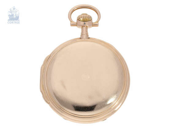 Taschenuhr: schwere, rotgoldene Louis XV Savonnette, Uhrenfabrik Union Glashütte, No.56737 - photo 2