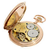 Taschenuhr: schwere, rotgoldene Louis XV Savonnette, Uhrenfabrik Union Glashütte, No.56737 - фото 5