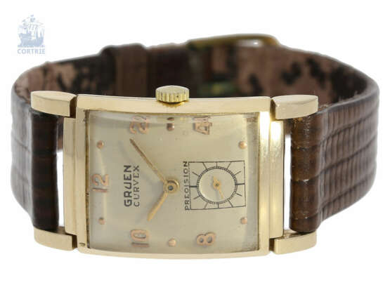 Armbanduhr: Art déco Herrenuhr, um 1940, Gruen Curvex Precision - Foto 1