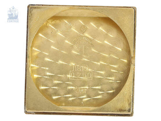 Armbanduhr: ungewöhnliche, quadratische Herrenuhr von Ulysse Nardin, 18K Gold, ca.1950 - photo 3
