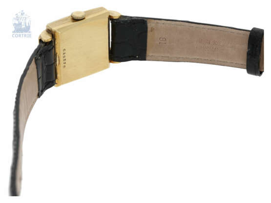 Armbanduhr: ungewöhnliche, quadratische Herrenuhr von Ulysse Nardin, 18K Gold, ca.1950 - photo 4
