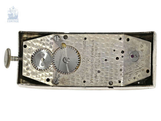 Armbanduhr: Rarität, Movado Chronometer Polyplan Ref.4009 in 18K Weißgold, ca.1915, seltenste und größte 56mm-Ausführung! - Foto 2