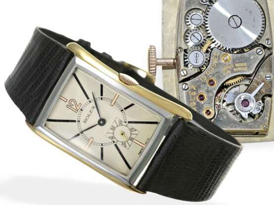 Armbanduhr: äußerst seltene, übergroße Herrenuhr mit tailliertem "Hour Glass" Gehäuse, ganz frühe Rolex Prince , Ref.2301, ca.1926 - Foto 1