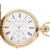 Taschenuhr: große und schwere Goldsavonnette, Ankerchronometer Henry Moser, gefertigt für den königlichen Uhrmacher Linderoth in Stockholm, ca.1880 - фото 1