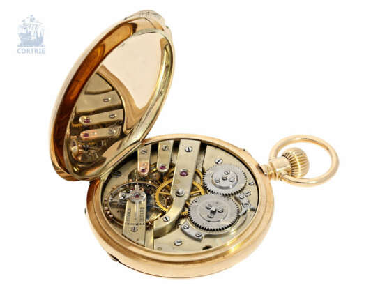 Taschenuhr: große und schwere Goldsavonnette, Ankerchronometer Henry Moser, gefertigt für den königlichen Uhrmacher Linderoth in Stockholm, ca.1880 - photo 5