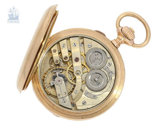 Taschenuhr: historisch interessante Gold/Emaille-Rotgold-Savonnette, vermutlich Präsentuhr der Kaiserin Maria Feodorowna 1895, Pavel Buhre No.22573 - Foto 4