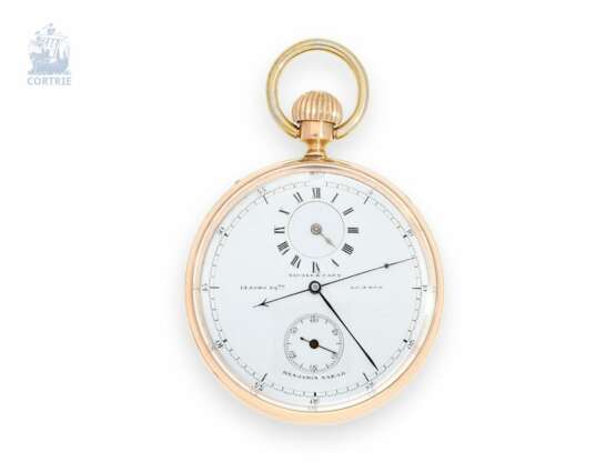 Taschenuhr: technische Rarität, eines der frühesten bekannten Chronoscope von Adolphe Nicole No.7008 aus dem Jahr 1872 - фото 1