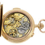 Taschenuhr: besonders schwere Goldsavonnette mit Minutenrepetition und Chronograph, Schweiz ca. 1900 - photo 4