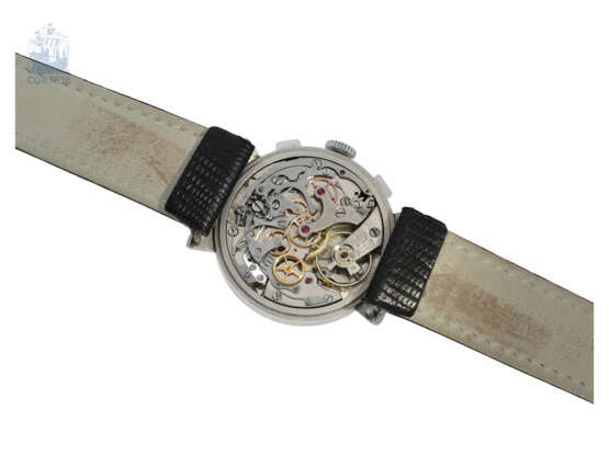Armbanduhr: außergewöhnlicher vintage Edelstahl-Chronograph "oversize", signiert Leonidas - Foto 2