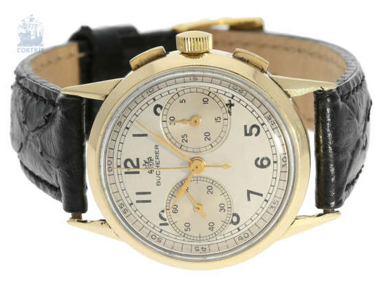 Armbanduhr: sehr seltener Damen-Chronograph von Bucherer, ca.1945 - Foto 1