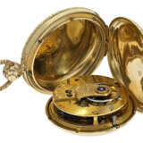 Taschenuhr: besonders schwere englische Goldsavonnette mit Rechenankerhemmung und seltener 15-Sekunden-Anzeige, Morris Tobias & Co, London No.882, Hallmarks 1806 - фото 6