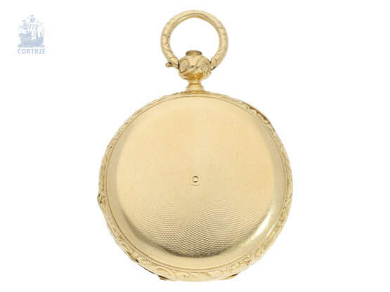 Taschenuhr: einzigartiges und extrem seltenes Liverpooler Taschenchronometer mit skelettiertem Werk und Chronometerhemmung, John Penlington Liverpool No 4966, um 1815 - фото 3