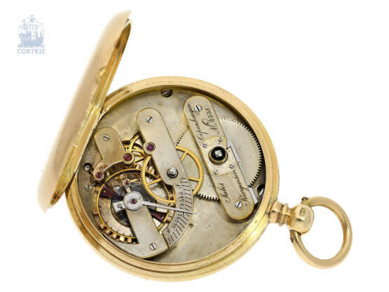 Taschenuhr: ganz frühes, sehr seltenes Taschenchronometer mit Schlüsselaufzug, Jules Jürgensen Copenhagen No.8331, ca.1855 - Foto 3